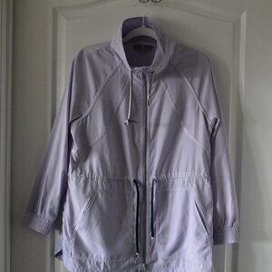 T by Talbots Zipper Front Jacket Windbreaker Drawstring Waist Lilac size Small